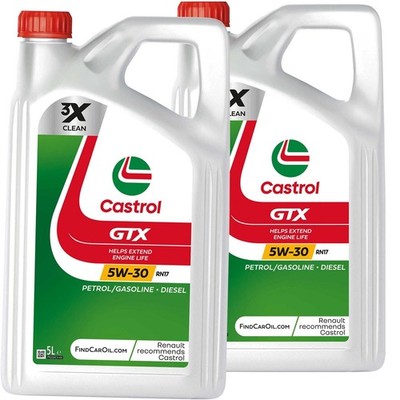 2x 5L CASTROL GTX 5W30 RN17 SYNTHETIK MOTORÖL passend für RENAULT RN17 MB 226.52