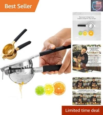 Portable Manual Citrus Squeezer - Heavy Duty Juicer for Home Bars and Mixology