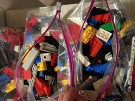 Vintage LEGO Parts Lot (1988&ndash;1999) - 2 LB Bags - Pirate, Knights, Space, Town...
