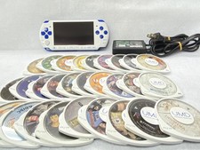  RARE SONY PSP 3000 Rookie Hunters Pack White  Blue Edition Charger Battery