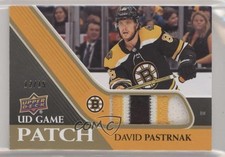 2020-21 Upper Deck UD Game Jersey Patch 12/15 David Pastrnak #GJ-DP Patch 0c3