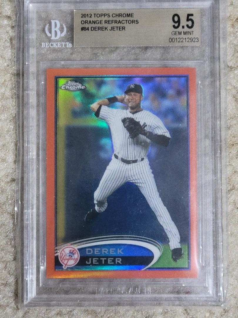 2012 Topps Chrome Derek Jeter #84 Orange Refractors BGS 9.5 Gem Mint