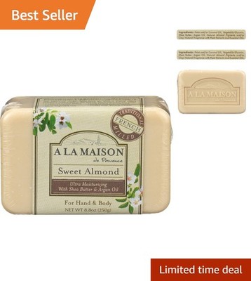 Natural Moisturizing Bar Soap, 8.8 Ounces - Silky Almond Lather Experience