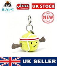 Jellycat Amuseables Sports Tennis Bag Charm Rare BNWT &Dust Bag UK SELLER