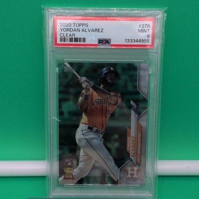 Topps 2020 Yordan Alvarez #276 Clear Rookie Serial Numbered /10 PSA 9 Astros