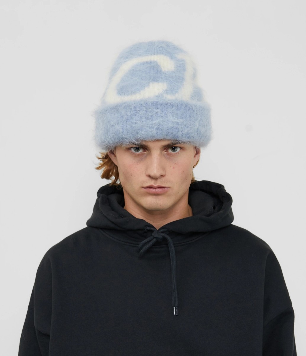 Cole Buxton Alpaca Knit Beanie Hat | Sky Blue | FW23 | eBay