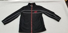 Boys puma Zip Up Sweatshirt size 4 black fleece embroidered
