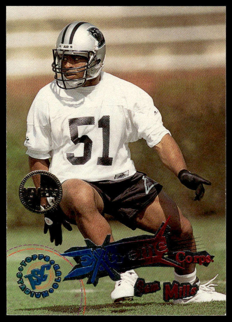 1995 Stadium Club #x184 Sam Mills Members Only Carolina Panthers