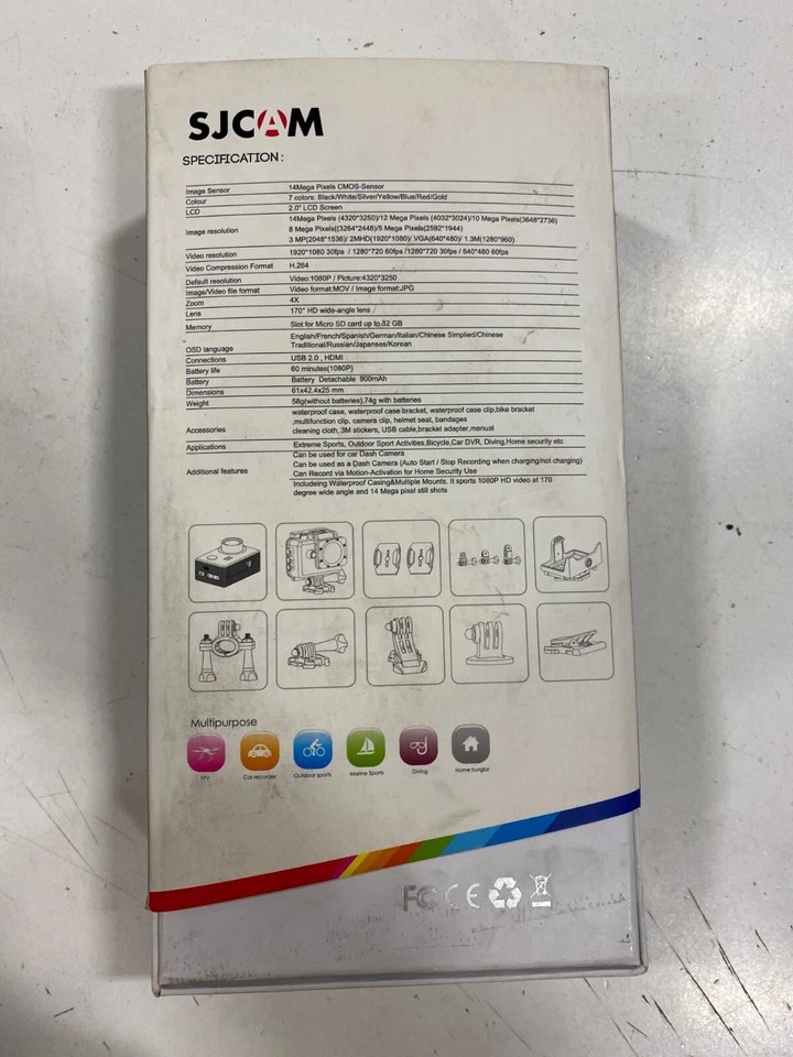 SJCAM SJ5000 Sports Camera Sports Camcorder HD DV 2.0” 1080P - Image 3 of 4