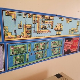 Super Mario Bros. 3 all map screens tapestry 8 foot long retro NES banner flag