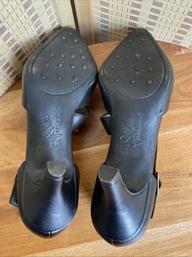 LifeStride Kamala Strappy Heels Black Faux Leather Buckle Closure Size 7 - Picture 5 of 6