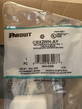 Panduit Mini-Com CBX2WH-AY 2-Module Elongated Surface Mount Box - White - NEW