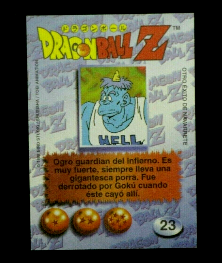 1999 DRAGON BALL Z Card #023 GOZ Blue Demon Hell Navarrete PERU