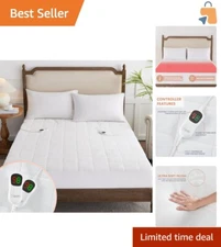 Warmth & Comfort: Full Heated Mattress Pad with Adjustable Settings & Controller