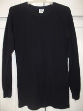 Vtg Green Hills Quality Knitwear Thermal Mens Sz XXXL Long Sleeve Shirt Black