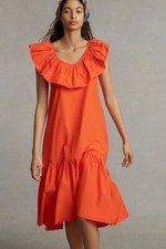 New Anthropologie WHIT TWO Flouncy Ruffled Maxi Dress Size XS MSRP: $208