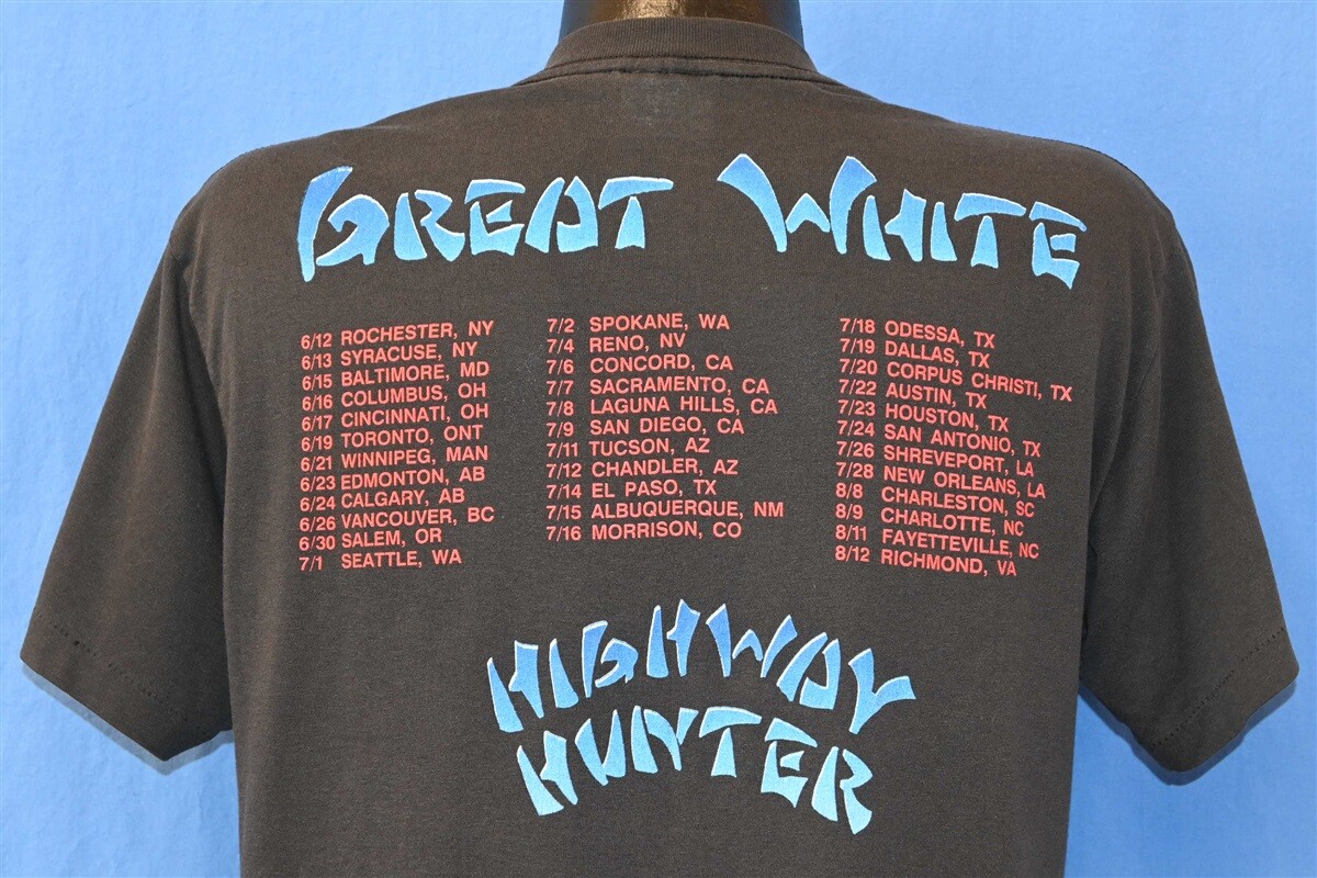 vintage 80s GREAT WHITE MISTA BONE HIGHWAY HUNTER TOUR
