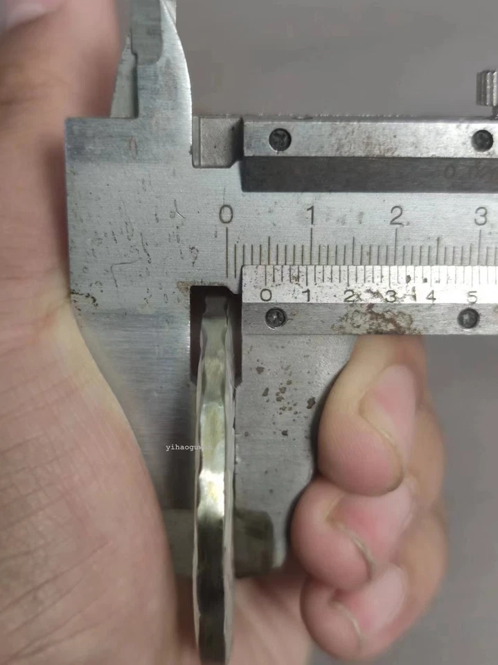 Collar colgante chino antiguo Hotan tallado jade incrustaciones cobre blanco Foto 4 de 4