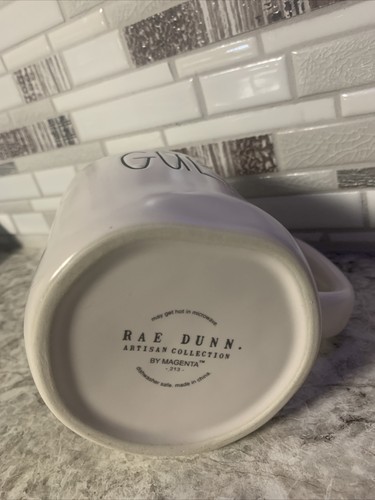 Rae Dunn By Magenta GULP Collectible White Ceramic Coffee Mug - Picture 3 of 4