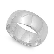 Sterling Silver 10 mm Comfort Fit Wide Band Ring - Free Gift Packaging