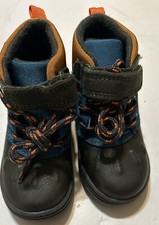 Carter  s Kid's Easy On/Off Duck Boot Gray Blue Orange Size 4