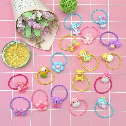 100 PCS Hair Ties Colorful Ponytail Holders Toddler Kids Girls Accessories - Picture 3 of 7