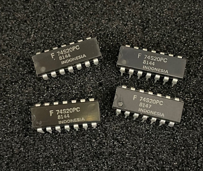10pc Fairchild 74S20PC Dual 4-Input Positive-NAND Gates I.C.  DIP-14P  **NOS