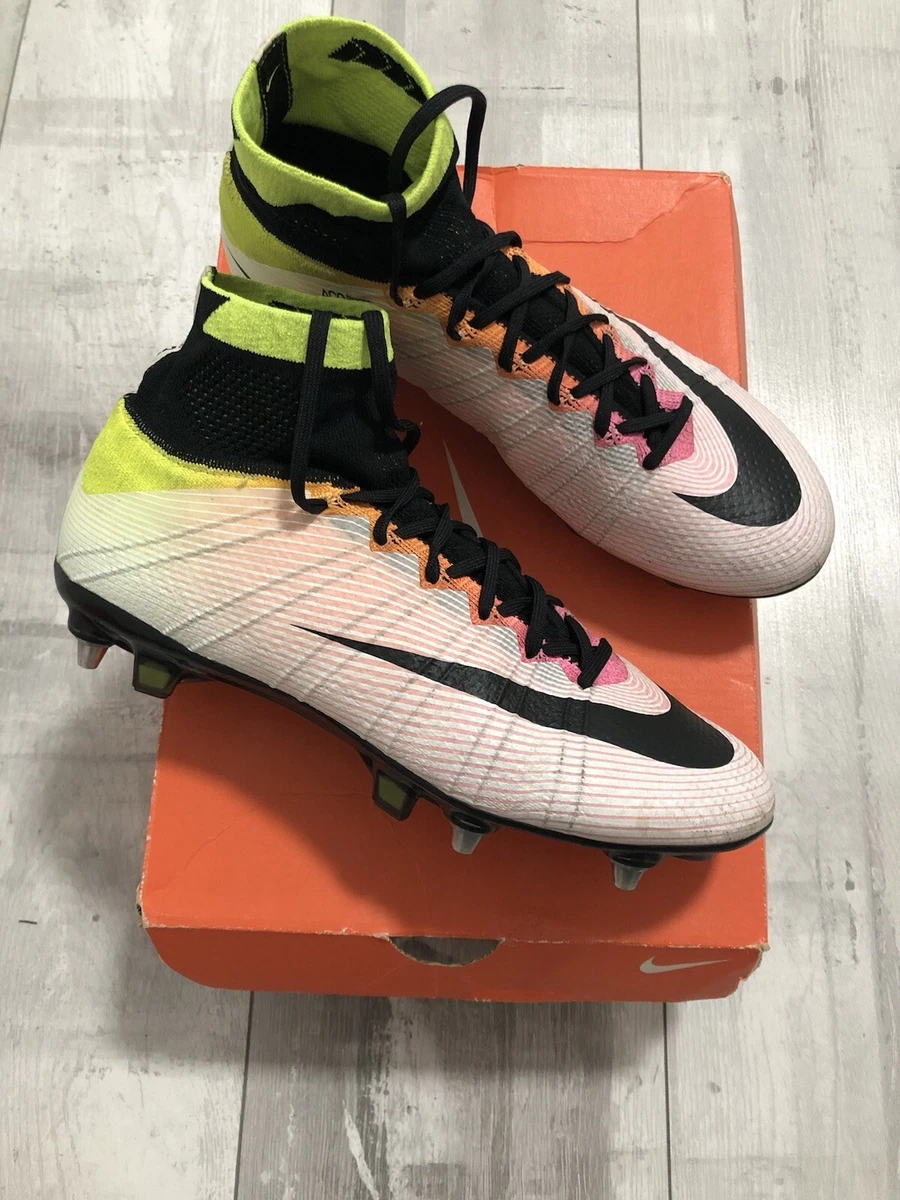 Bekostning hurtig announcer Nike Mercurial Superfly SG-PRO White ACC Soccer Cleats Boots Carbon US8 UK7  | eBay