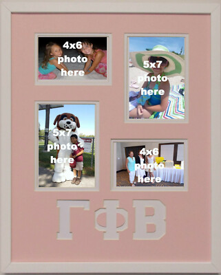 Gamma Phi Beta Sorority Licensed Collage Picture Frame 2(4x6) and 2(5x7)16x20