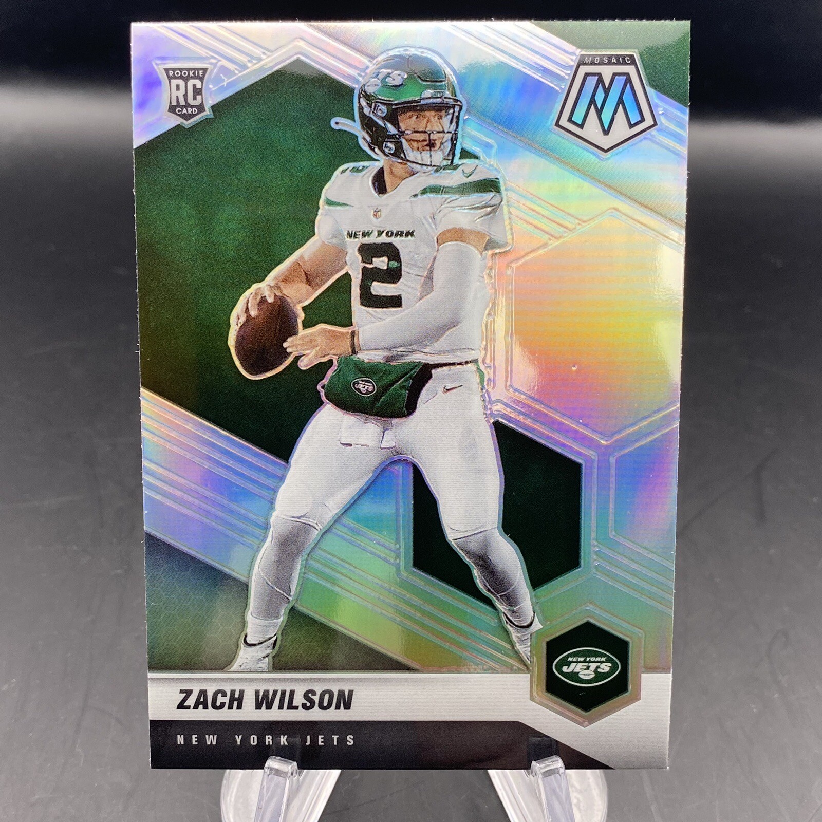 2021 Panini Mosaic Zach Wilson Silver Rookie RC #302 New York Jets