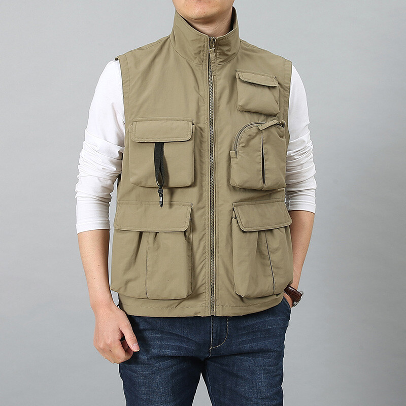 Men's Sleeveless Jacket Hap Jacket Photo Hot Men's Multi