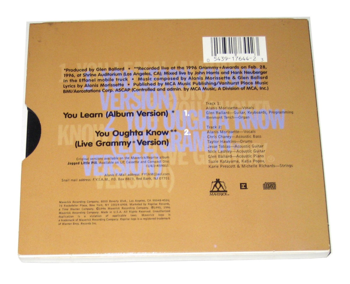 CD Alanis Morissette - You Learn [Single] (1996 Reprise) Oughta