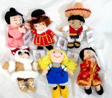 Walt Disney Store Bean Bag Plush Beanies It's a Small World Disneyland Boy Girl