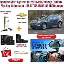 Remote Start System for 2010-2017 Chevy Equinox  Flip-key Auto + RF-KIT Remote
