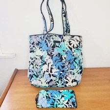 Vera Bradley Bags Crosstown Tote Camofloral W/ match Wallet Womens TRAVEL BAG