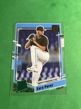 Eury Perez Rated Rookie 2023 Panini Chronicles Clearly Donruss Baseball Card #7