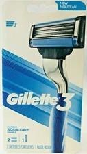 Gillette 3 Men's Razor w/ 30 Refill Cartridges ~ Brand New w/Free Shipping!