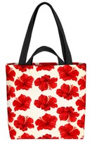 Roter Hibiskus Blumen Hawaii Tasche White Lotus GeblüMt Blumenmuster Stempel Bl