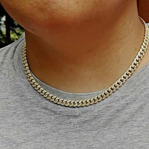 Mens Miami Cuban Link CZ Ice Out Hip 