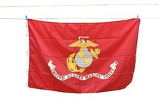United States Marine Corp Single Sided Flag 60"x36" USMC Made in USA She Shed Ma