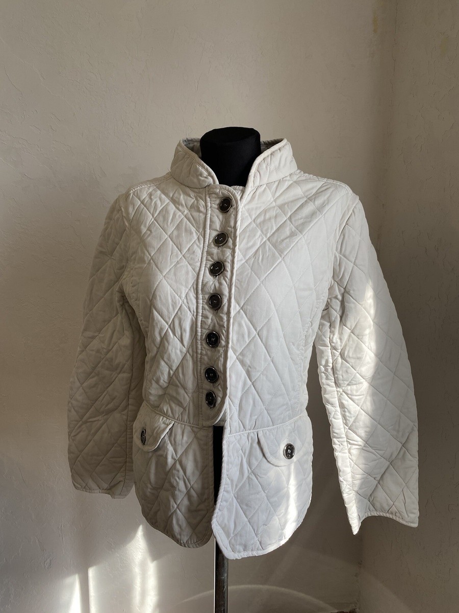 Burberry LONDON Diamond Quilt Jacket MEDIUM Nova PLAID Check