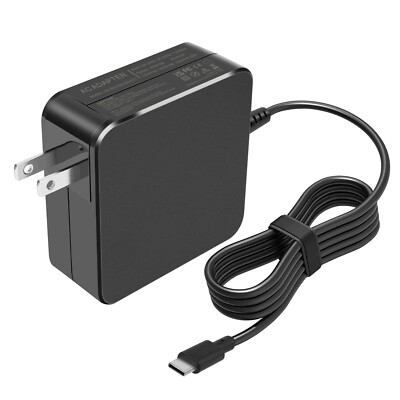 65W USB-C Type-C Power Adapter for Asus Chromebook 11A,MacBook, Dell ,Surface Go
