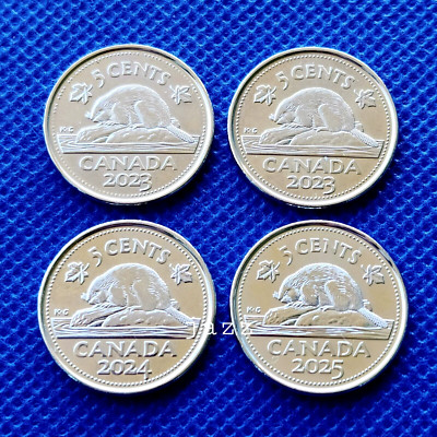 2023 & 2023 2024 2025 Canada Nickel Five Cent Coin King Charles