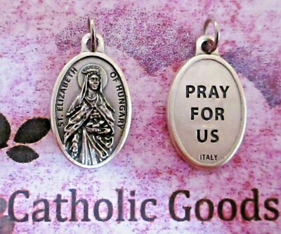 Saint St. Elizabeth of Hungary - Pray for Us - Ox Die-Cast Italian 1 inch Medal 