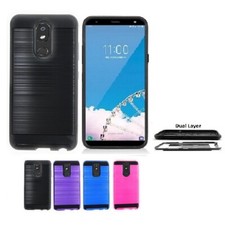 Funda Compatible para LG Journey/Arena 2/ Escape Plus, Cubierta Metálica Cepillada