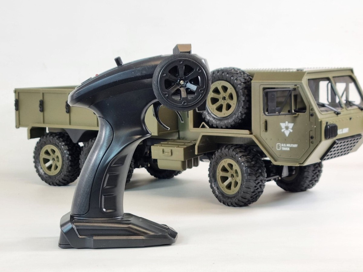 1/6 12インチ U.S Military Vehicle 1:12 Scale Army Green 6WD RC Military Truck - Off-Road