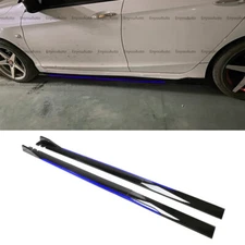 For Mitsubishi Eclipse 86" Side Skirt Extension Rocker Panel Splitter Black Blue