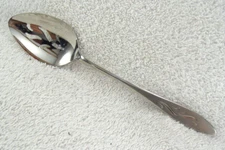 Ember Glow Serving Spoon Pierced Oneida Oneidacraft Deluxe  Stainless Slotted