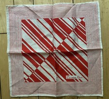 Vintage Christian Dior Pocket Square 11  Geometric Square excellent