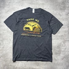 American Vintage T Shirt Print Gray L 4928 Used In Japan